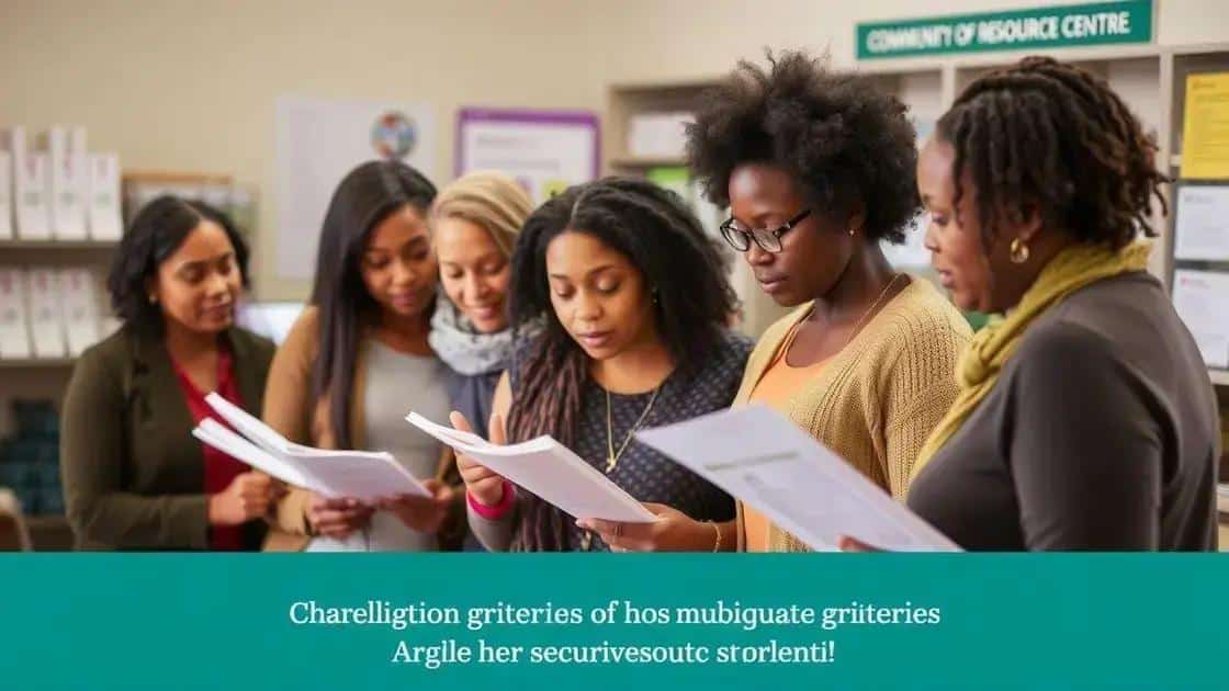 Eligibility criteria for assistance programs