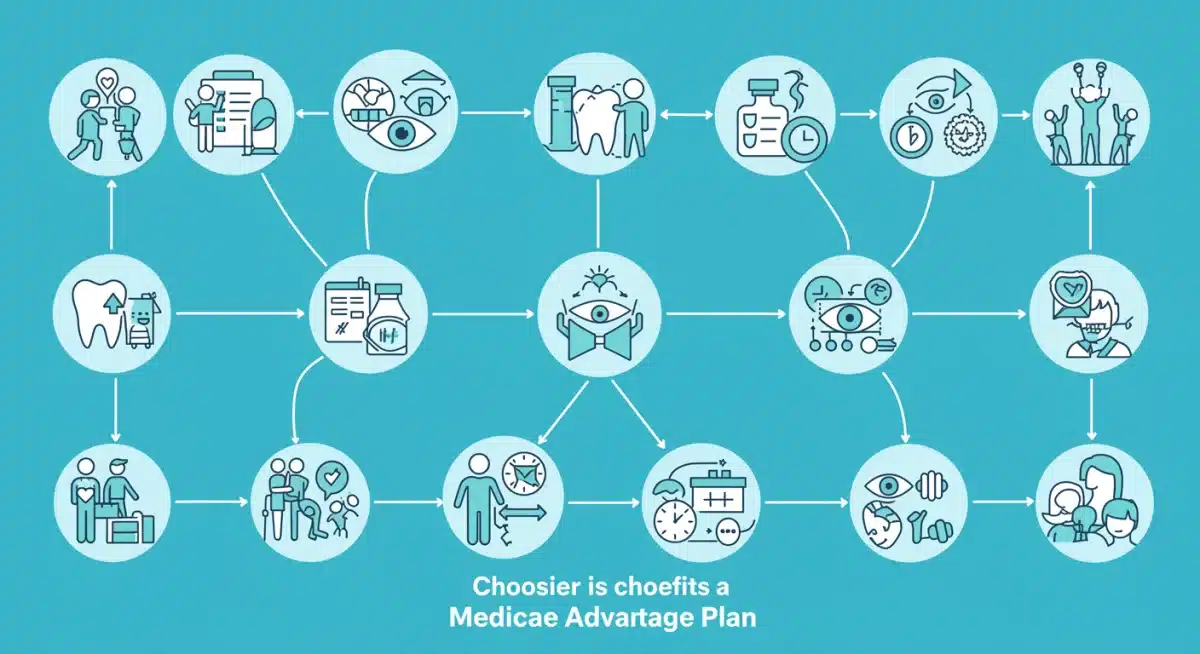 Flowchart guiding Medicare Advantage plan selection process