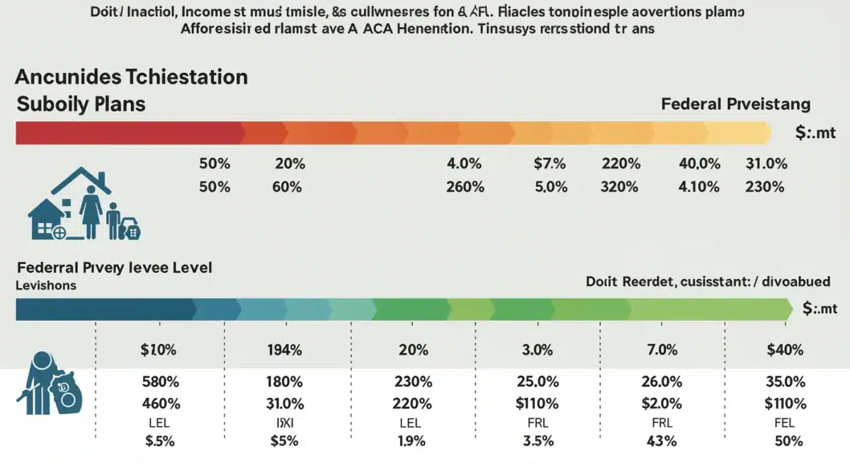 Infographic showing ACA subsidy eligibility and income thresholds