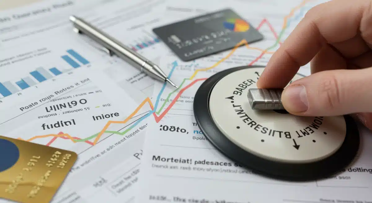 Graph showing rising interest rates affecting various loan types like mortgages and auto loans.