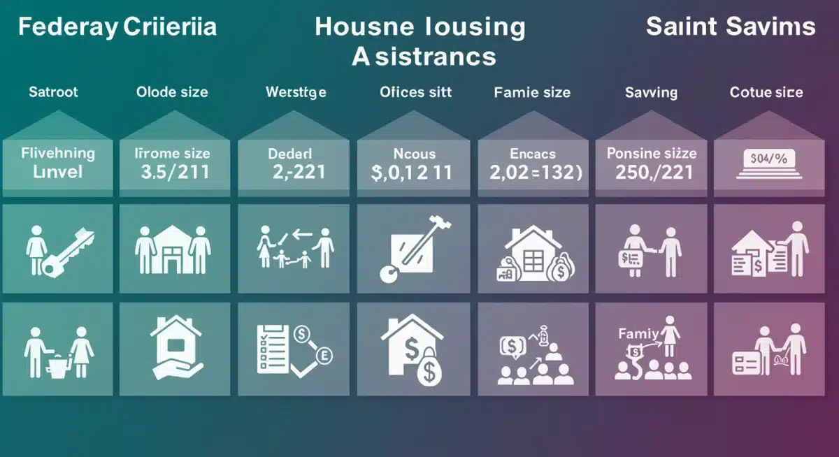 Infographic detailing eligibility requirements for various federal housing aid.