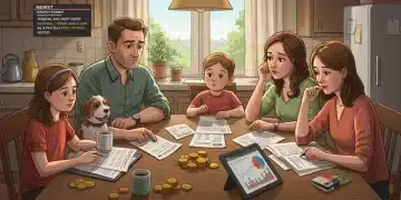 American family reviewing 2026 federal budget impact on household finances