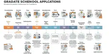 Graduate school application timeline for 2026 admissions, detailing key strategic steps.