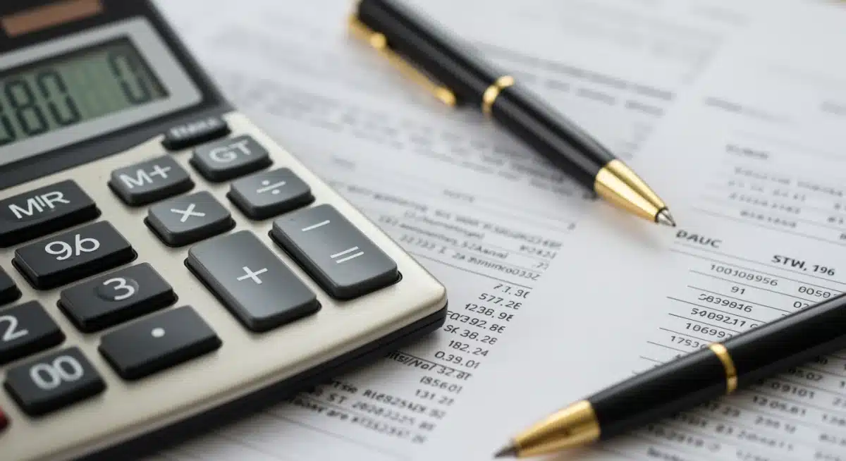 Calculator and documents illustrating financial calculations for SNAP eligibility 2026.