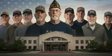 Diverse group of veterans smiling, representing access to VA benefits and support.