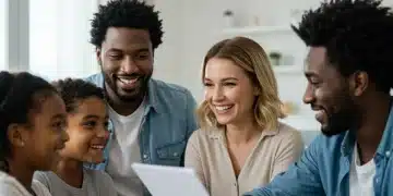 Happy family in a bright home, representing the financial benefits of the Child Tax Credit.