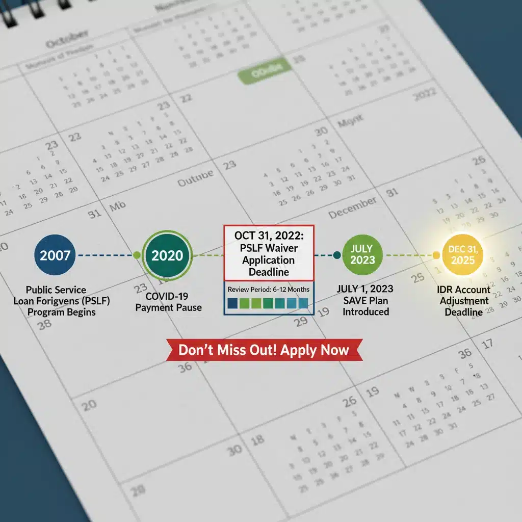 Student loan forgiveness program timeline and deadlines