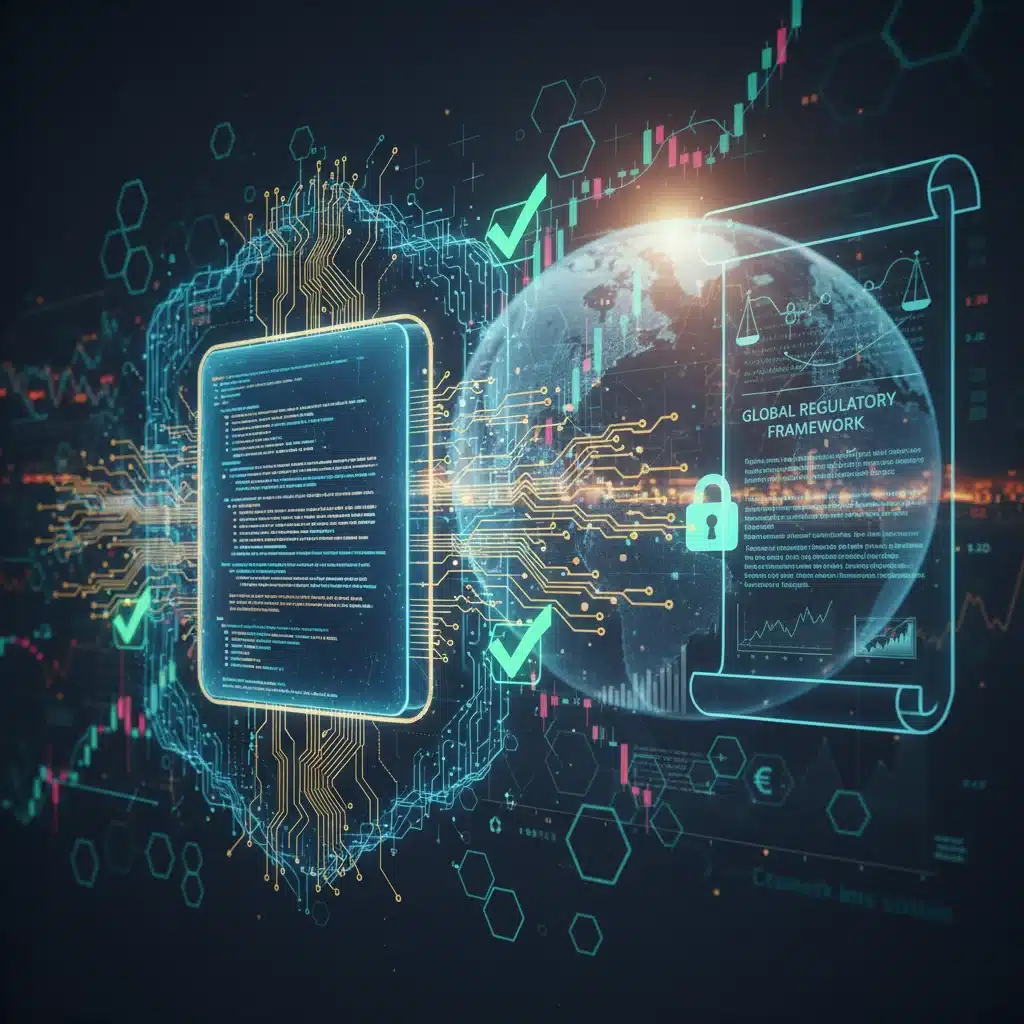 Secure digital transaction on a blockchain, symbolizing the future of stablecoin integration in finance.