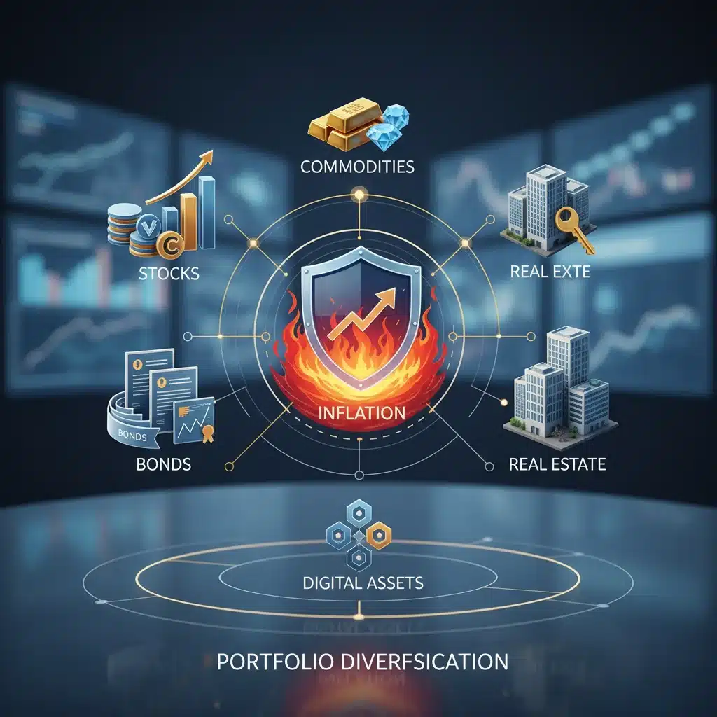 Diversified investment portfolio protecting against inflation