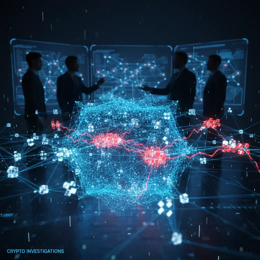 Intricate crypto fraud investigation network