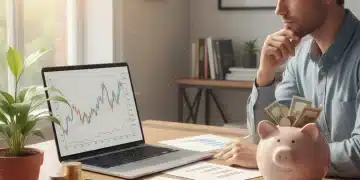 Person reviewing financial statements to identify spending patterns and savings opportunities.