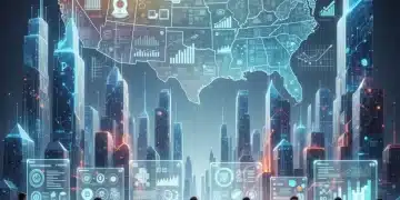 Futuristic digital landscape illustrating NFT ecosystem education in the US